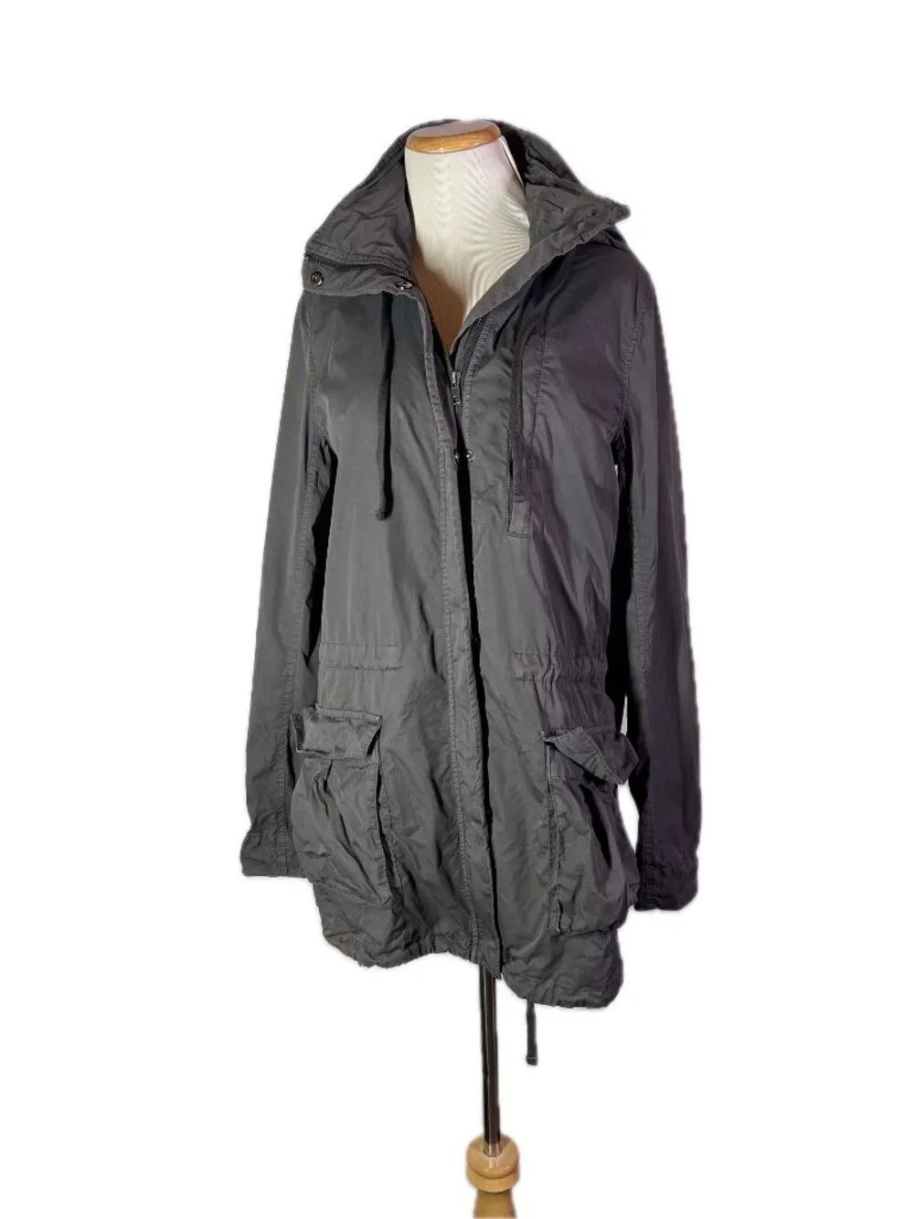 Standard James Perse Size 2 (M) Grey Fishtail Parka Jacket